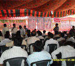 A community meeting sponsored by DKT in India. A community meeting sponsored by DKT in India.